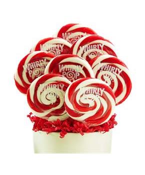 Red and White Whirly Pop
