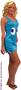 Pac-Man Inky Deluxe Tank Dress Adult Costume