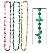 Fiesta Bead Necklaces Red, Green and Yellow
