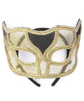 Gold Netted Mask - One-Size