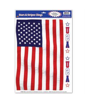 American Flag Window Cling