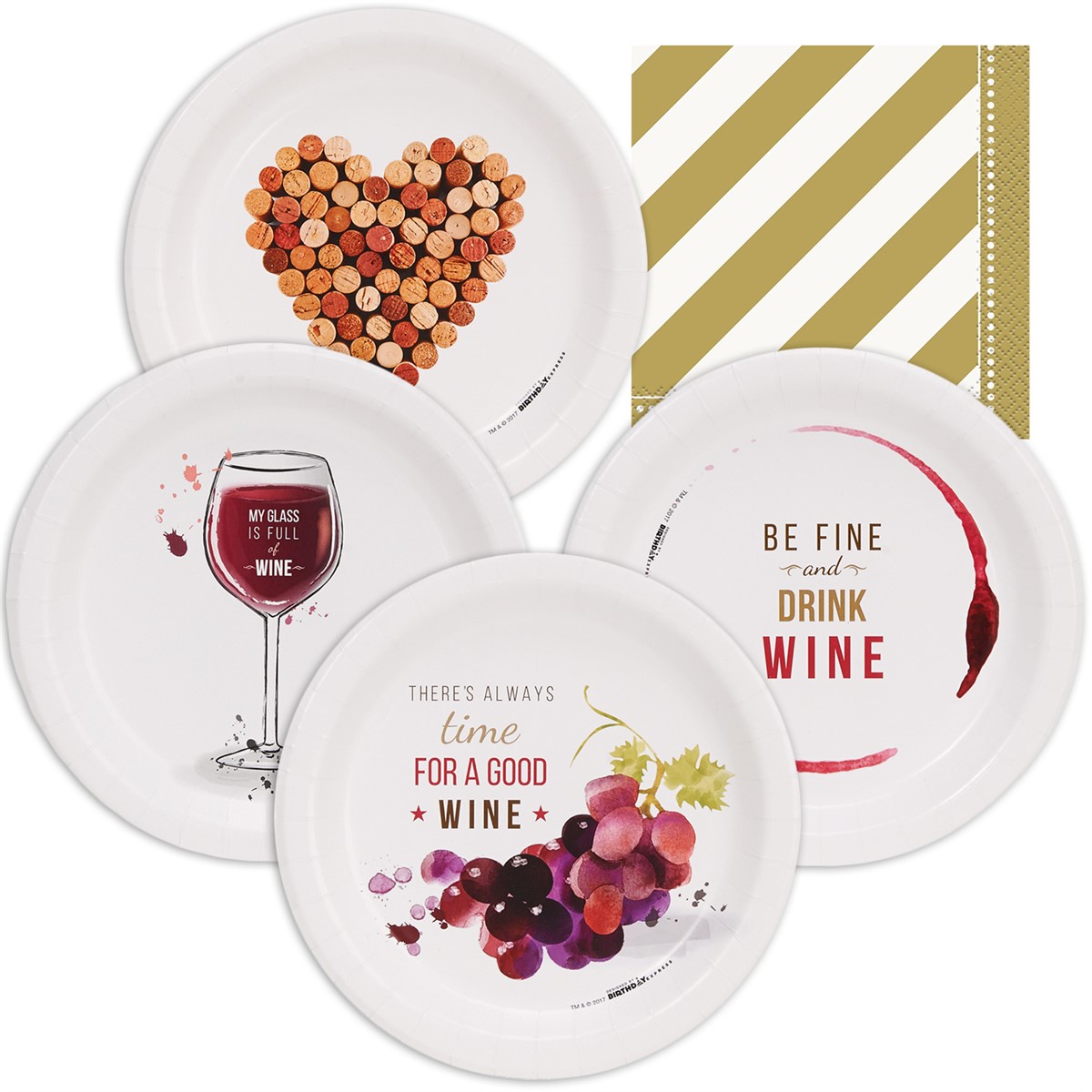 Wine Party Assorted Appetizer Plates