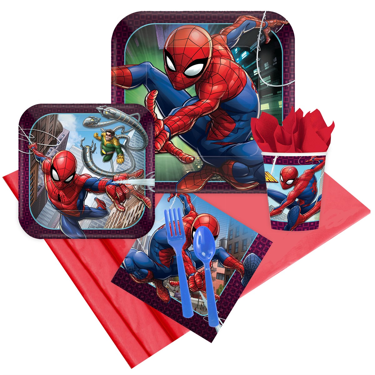 Spiderman bed Wonder 16 Guest Party Pack