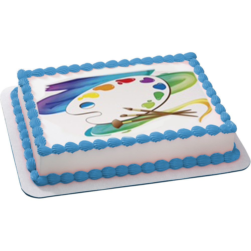 Artist Quarter Sheet Edible Cake Topper (Each) - PartyBell.com