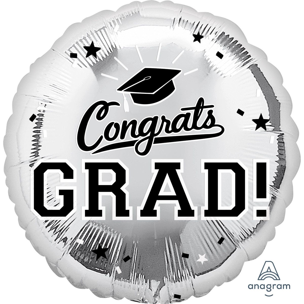 Graduation 18" Foil Balloon Silver (1)
