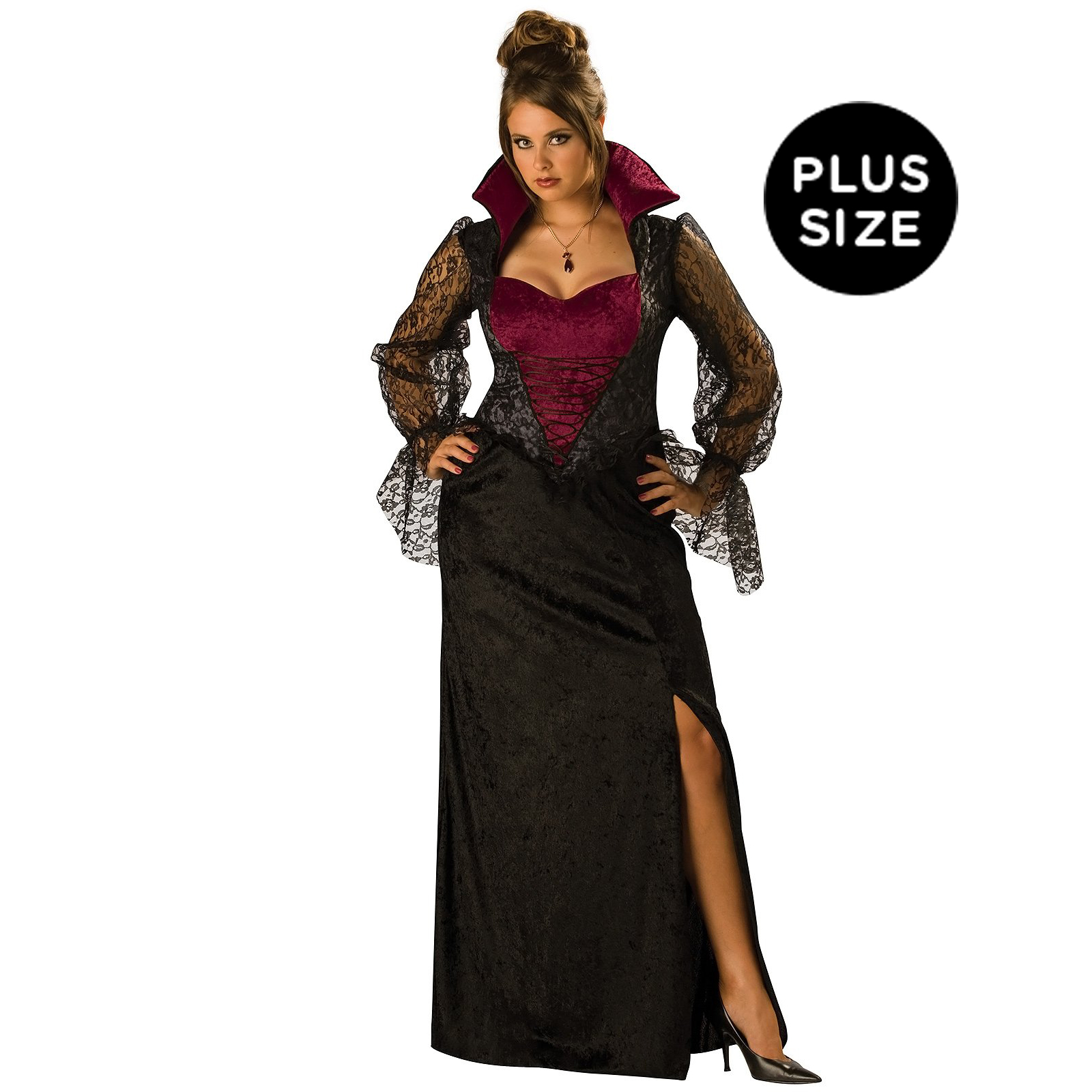 Midnight Vampiress Adult (Plus) Costume - PartyBell.com