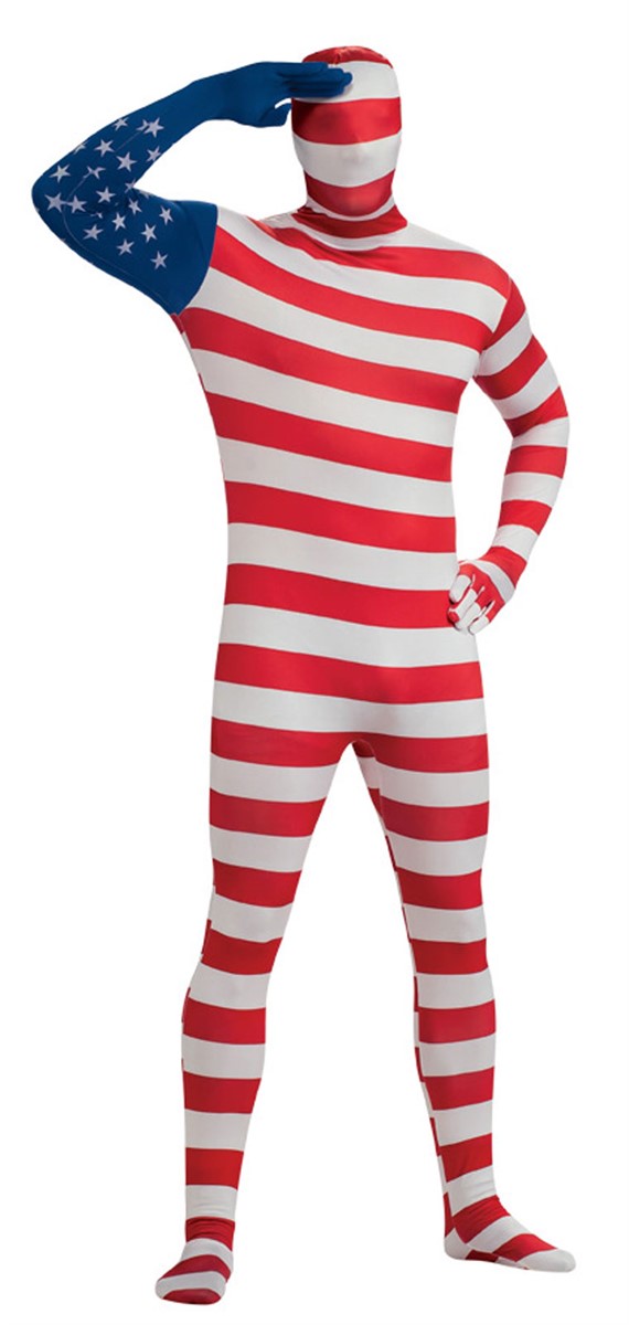 USA Flag Skin Suit Adult Costume