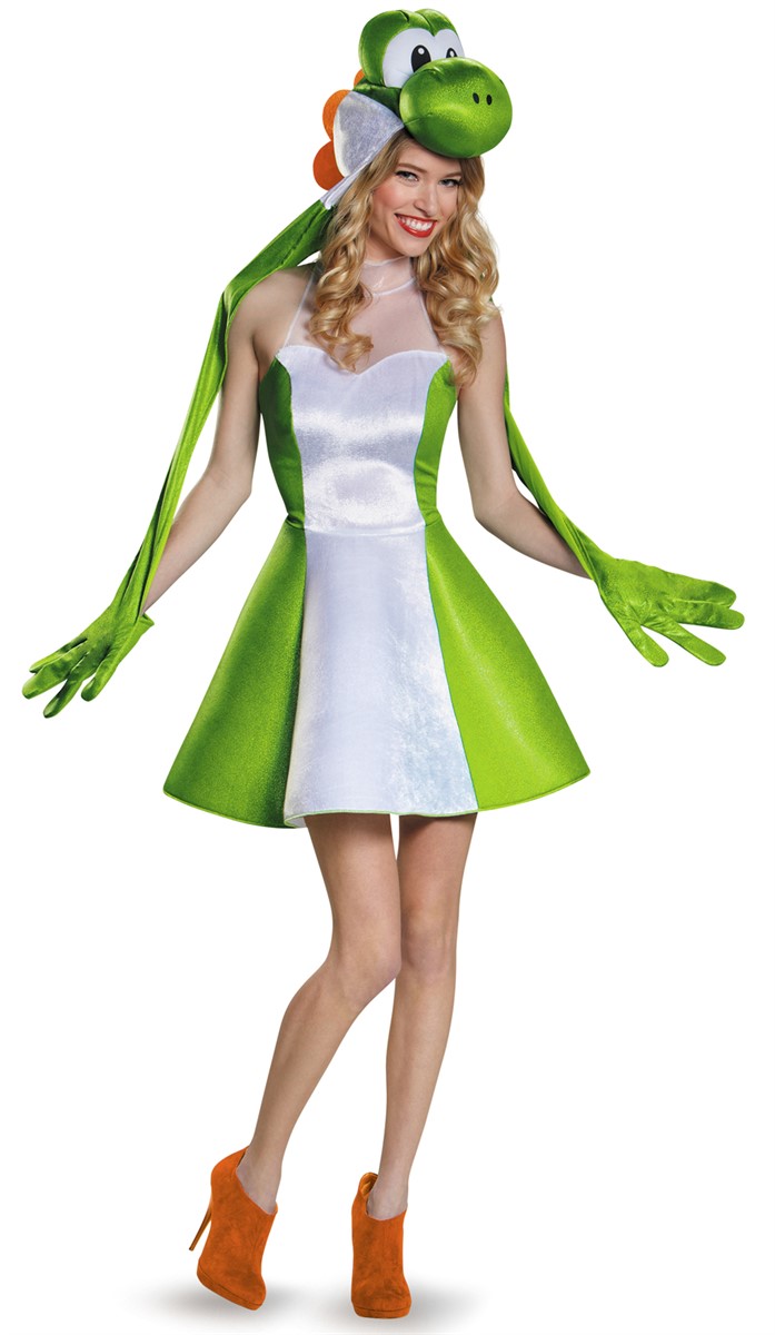 Super Mario Bros Yoshi Female Adult Costume