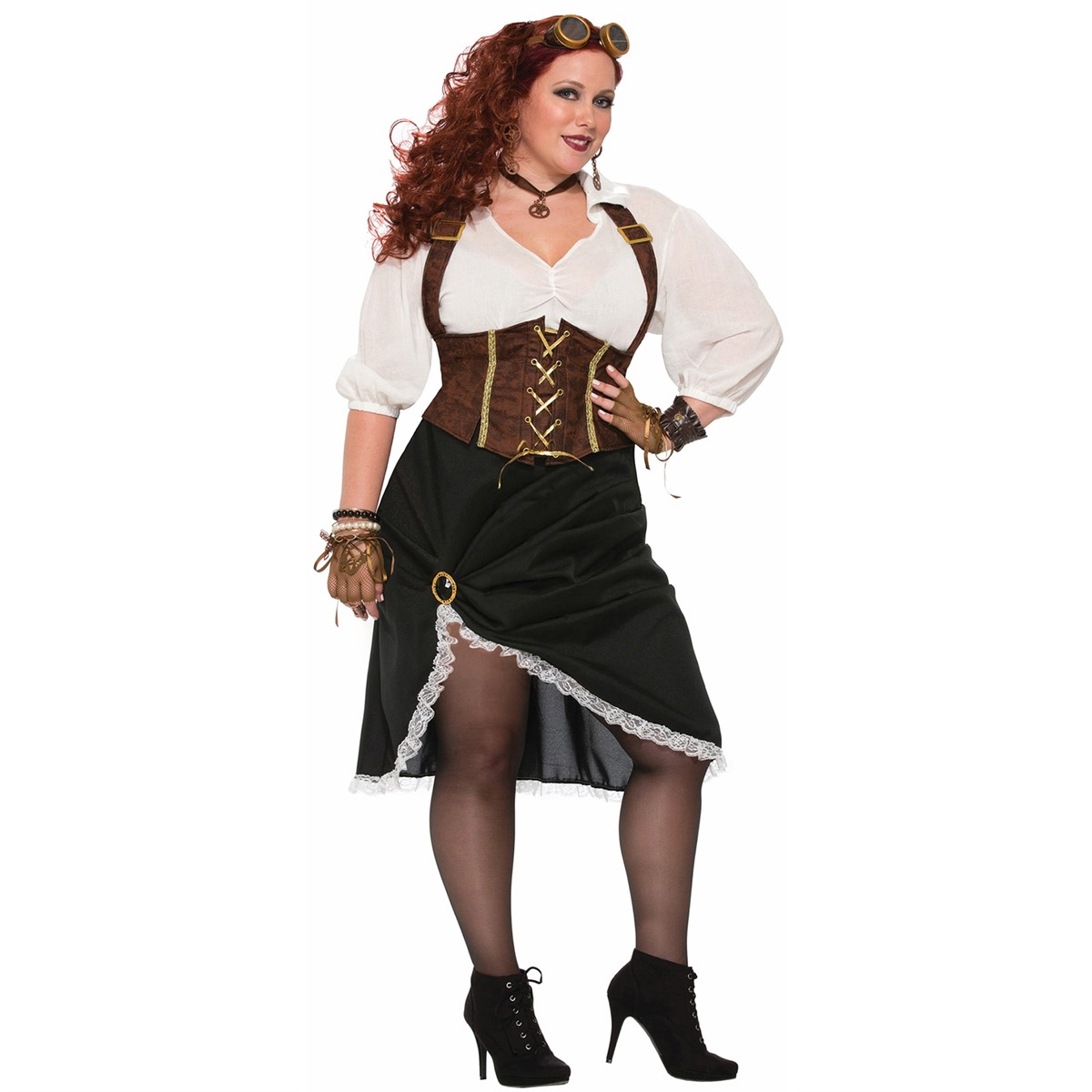 Women's Curvy Steampunk Lady Costume