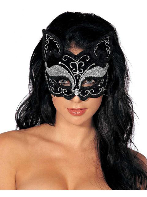 mardi gras cat mask