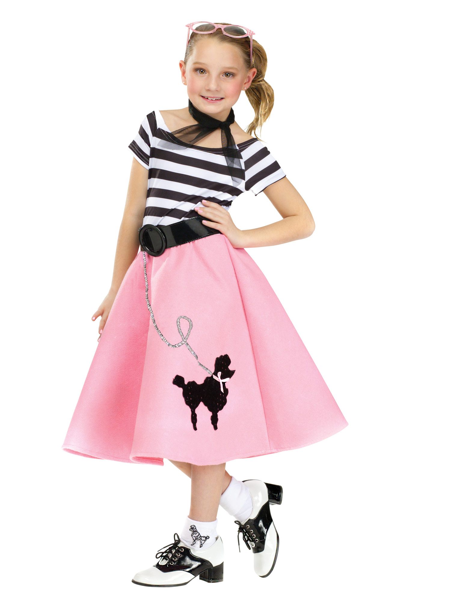 Poodle Child Dress With Scarf And Belt - PartyBell.com