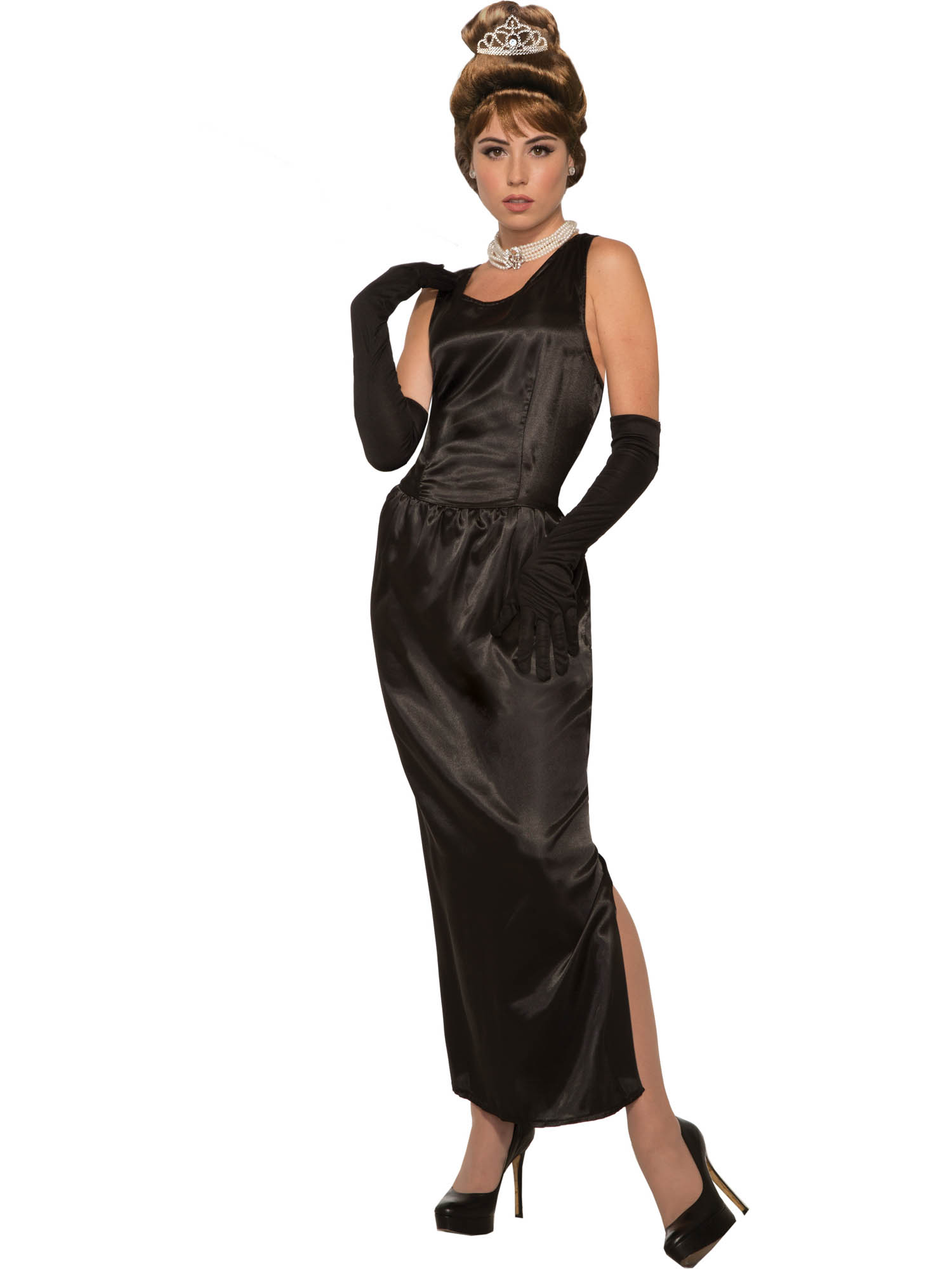 Womens Breakfast At Tiffany'S Gown W/Gloves Costume - PartyBell.com