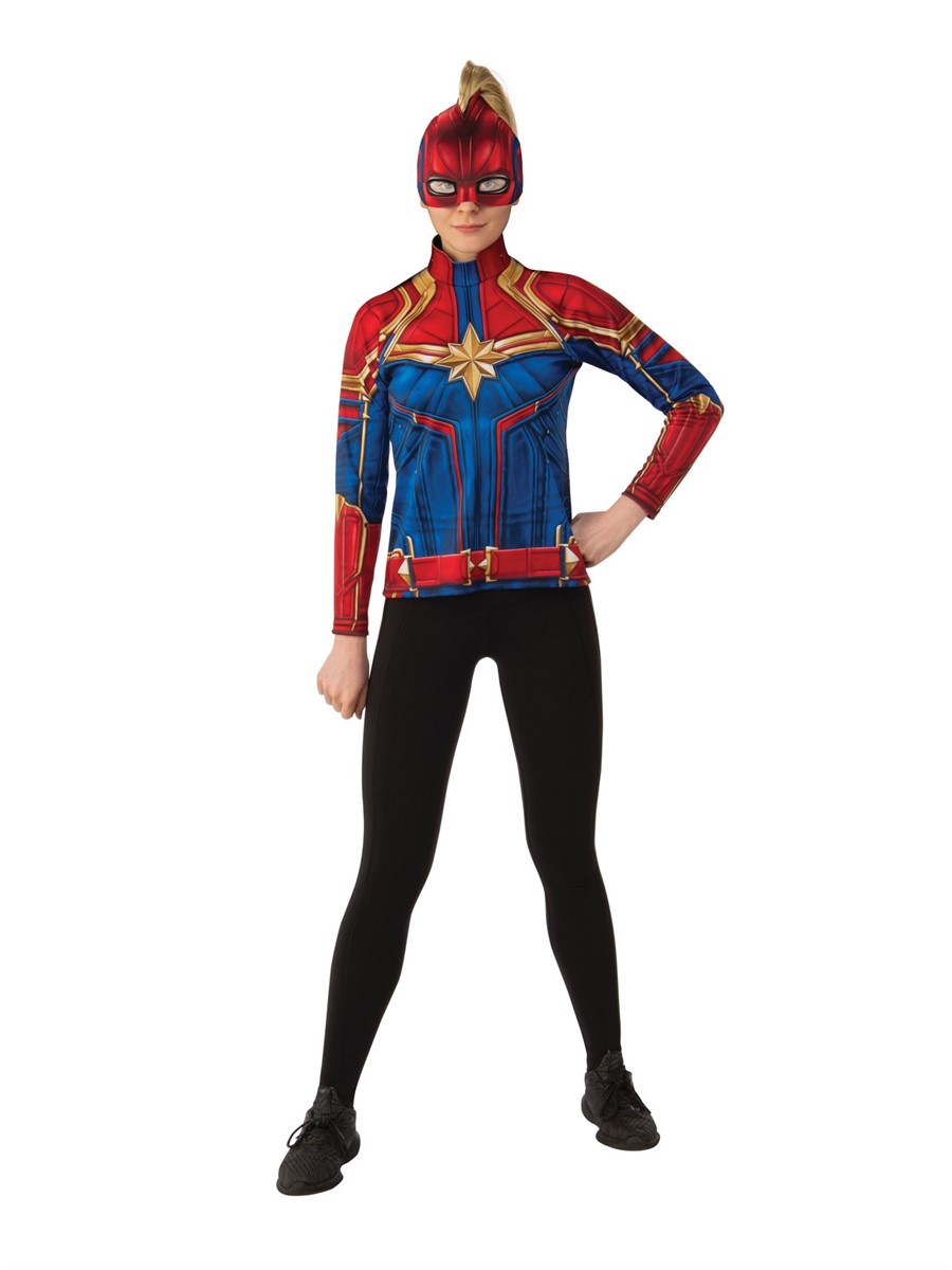 Womens Captain Marvel Hero Suit Costume Top
