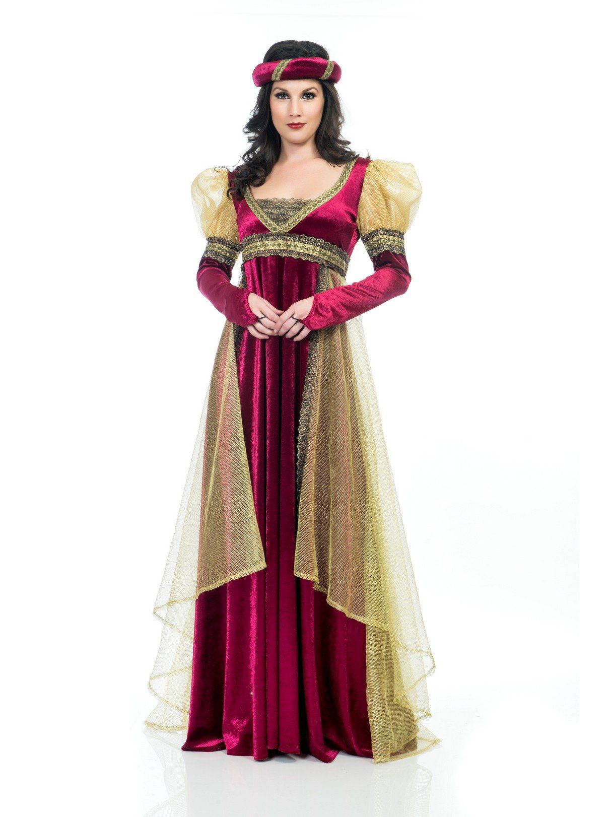 Womens Wine Renaissance Lady Costume - PartyBell.com