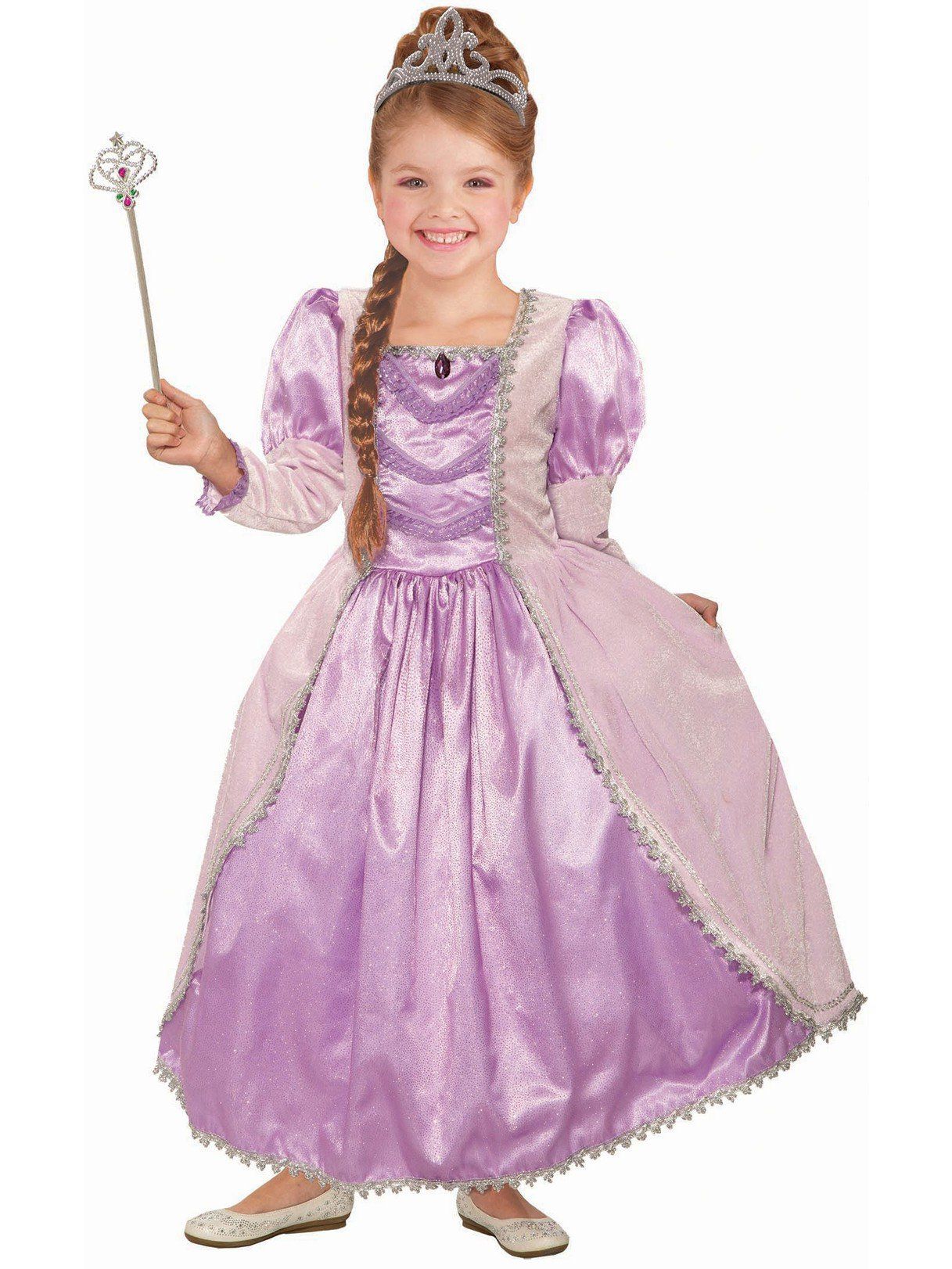 Girl's Princess Lady Lavender Costume - PartyBell.com