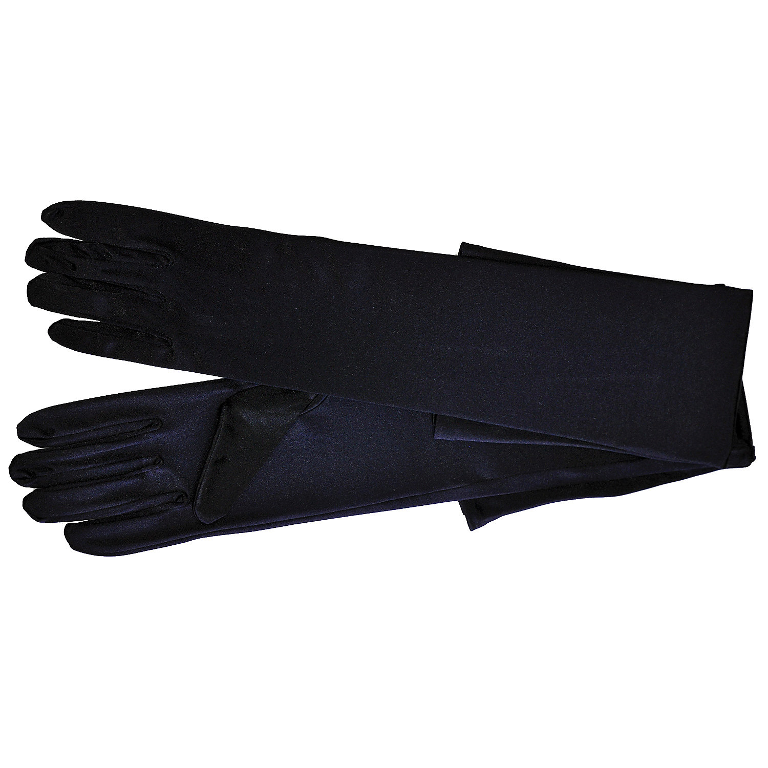 Nylon Shoulder Length Black Gloves
