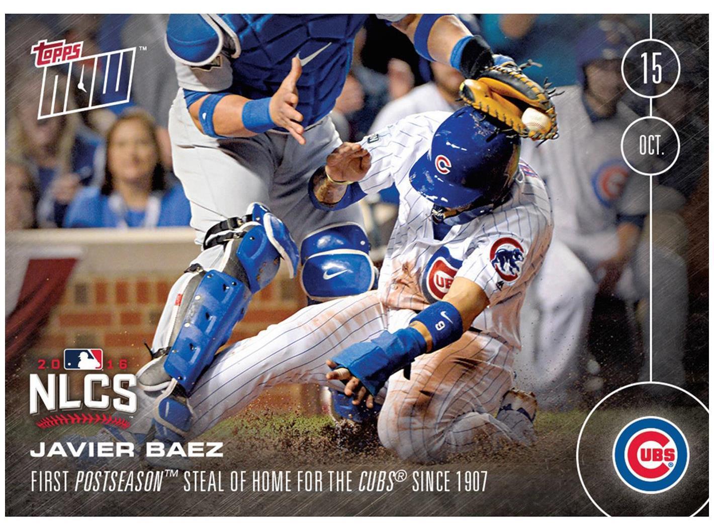 Topps Mlb Chicago Cubs Javier Baez #555 Topps Now Trading Card