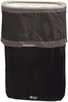 Jet Black Pop-Up Trash Fling Bin