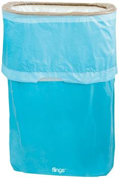 Caribbean Blue Pop-Up Trash Fling Bin