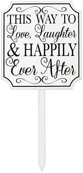 This Way To Happily Ever After Lawn Sign