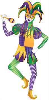 6 ft. Mardi Gras Jester Jointed Cutout