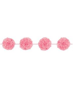 New Pink 12 ft. Fluffy Garland
