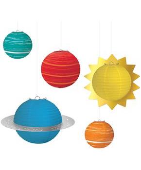 Blast Off Birthday Paper Lanterns