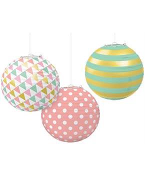 Pastel 9.5 in. Paper Lanterns
