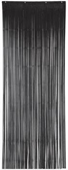 Jet Black Metallic Foil Curtain