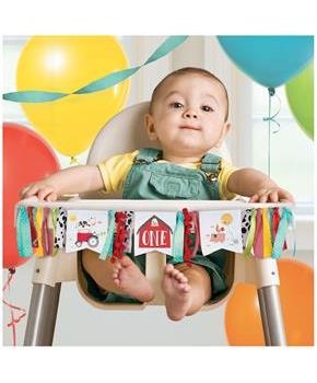 Barnyard Birthday Deluxe High Chair Decoration