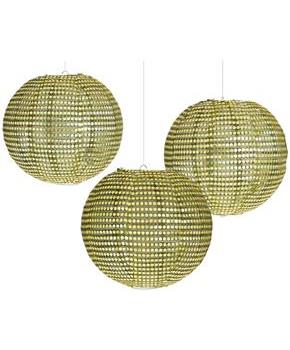 Gold Sequin Paper Lanterns
