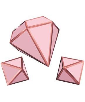 Blush Wedding 3D Table Decorations
