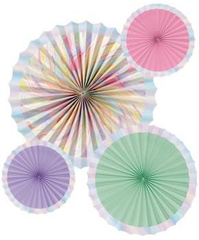 Opalescent Fan Decorations