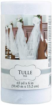 65 Yards White Tulle Spool