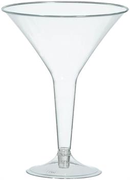 Big Party Pack Clear 8 oz. Plastic Martini Glasses