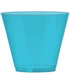Caribbean Blue 9 oz. Plastic Tumblers