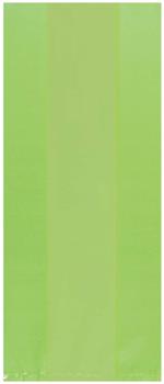 Large Kiwi Green Plastic Treat Bags