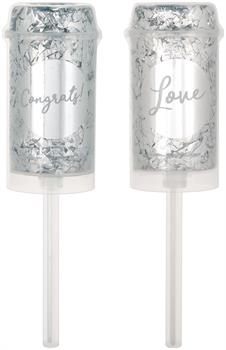 Push Up Silver Confetti Wedding Poppers