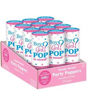 Pink Confetti Girl Poppers