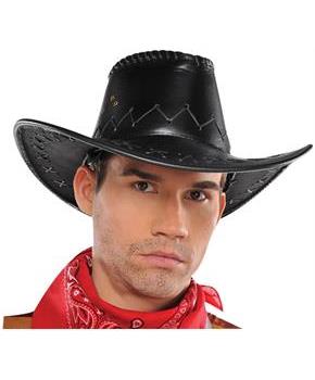 Adult Faux Leather Cowboy Hat