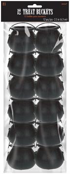 2.5 in. Mini Black Plastic Candy Cauldrons