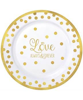 Premium Wedding 7.5 in. Plastic Plates