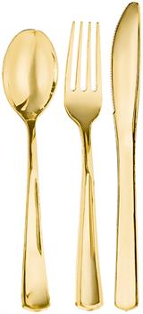 Premium Assorted Metallic Gold Cutlery