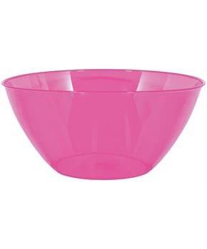 Bright Pink 2 Qt. Plastic Bowl