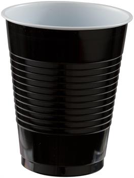 18 oz. Black Plastic Cups