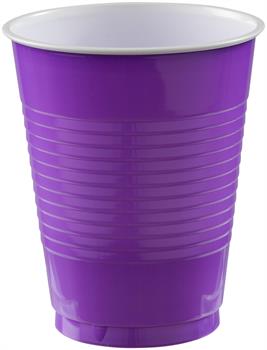 18 oz. New Purple Plastic Cups