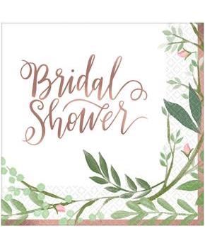 Love and Leaves Bridal Shower Beverage Napkins
