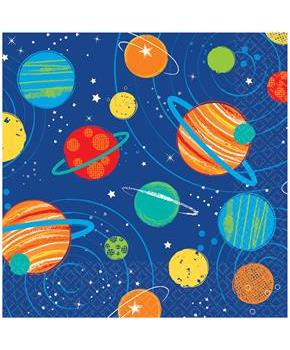 Blast Off Birthday Beverage Napkins