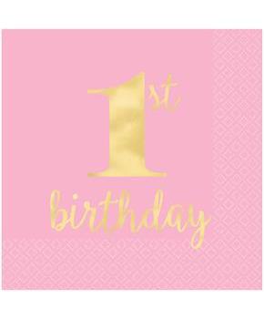 Premium First Birthday Lunch Napkins