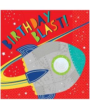 Blast Off Birthday Lunch Napkins
